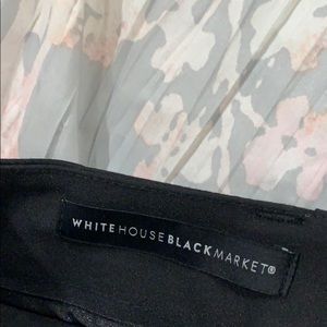White House Black Market straight crop black pants